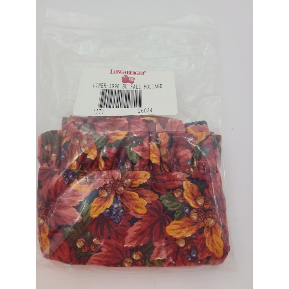 Longerberger Fall Foliage Basket Liner  1996